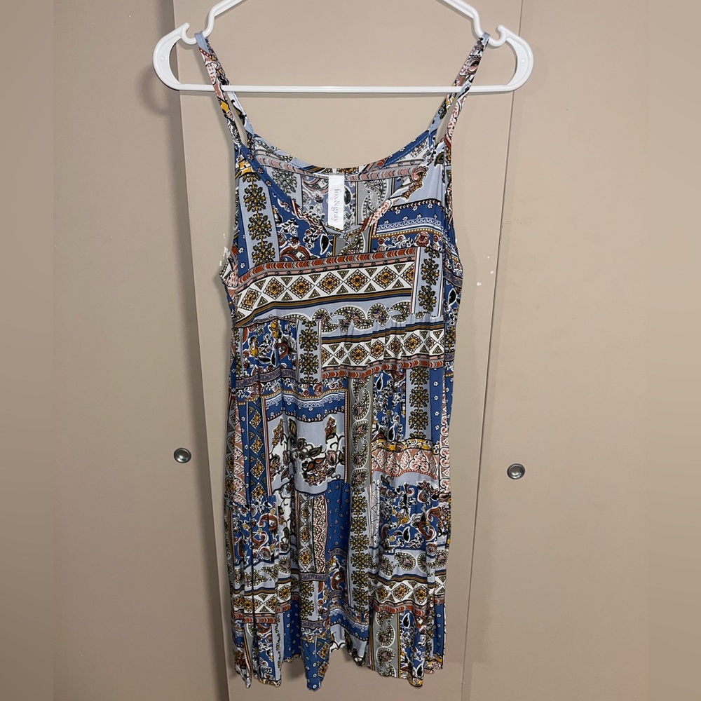 Fox and Gray multi-color pattern dress